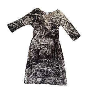 Max Mara Studio Faux Wrap Midi Dress - Made in Italy Quiet Luxury Size 8 / IT 4